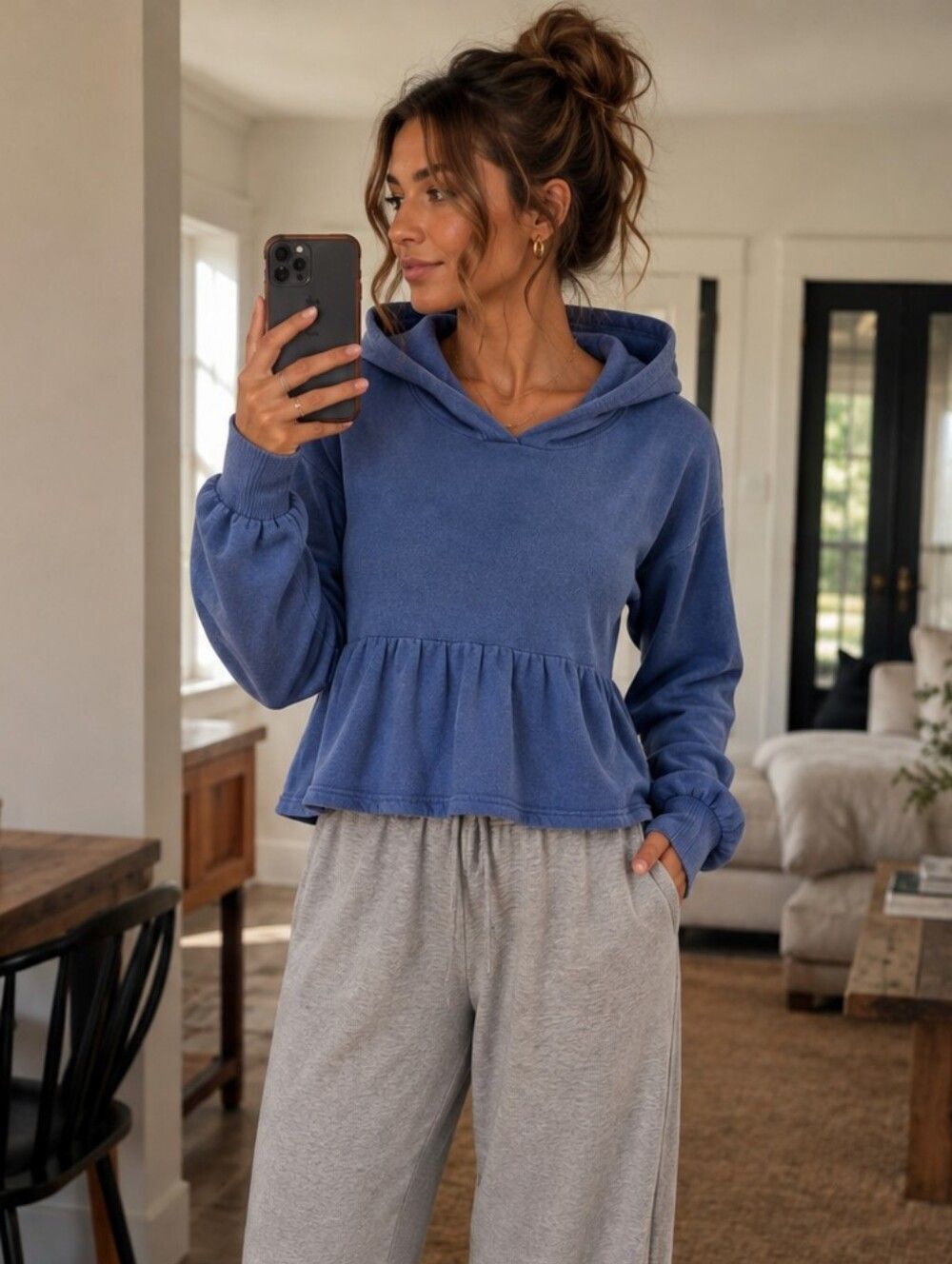 Ultra Flirt Blue Hooded Sweater